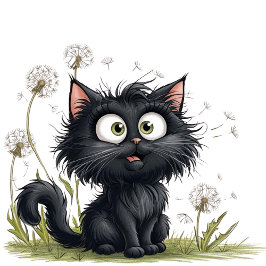 タンポポの国の猫 マグカップ