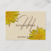 タンポポの国の結婚式の署名の飲み物のレシピ エンクロージャーカード (裏面)