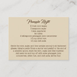 タンポポの国の結婚式の署名の飲み物のレシピ エンクロージャーカード