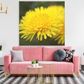 タンポポの夢。黄かわいらし野花 キャンバスプリント (インサイチュ (リビング))