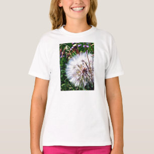 タンポポの女の子のtシャツ tシャツ