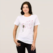 タンポポの希望 ピンクリボン アウェアネス トライブレンドTシャツ (正面全面)