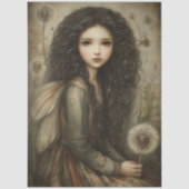 タンポポの幻想的な妖精のメドウ ファンタジーアート 薄葉紙 (正面)