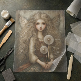 タンポポの幻想的な妖精アート 薄葉紙