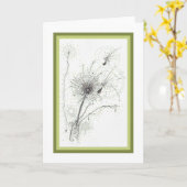 タンポポの挨拶状 カード (黄色い花)