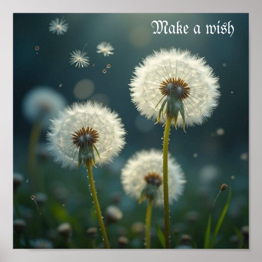 タンポポの時計が願いを叶える ポスター (正面)