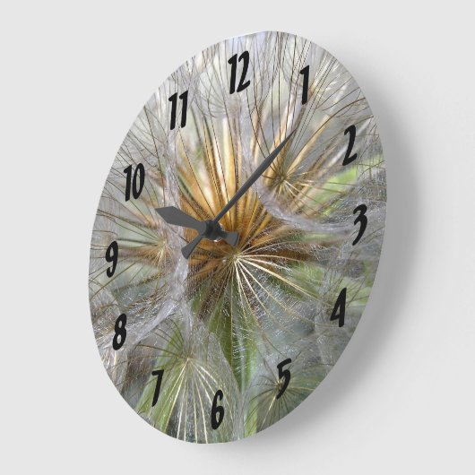 タンポポの時計のクローズアップ写真 ラージ壁時計 (傾斜)