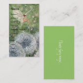 タンポポの時計の妖精の名刺 名刺 (正面/裏面)