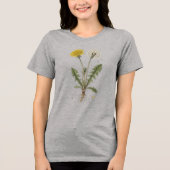 タンポポの植物画 トライブレンドTシャツ (正面)