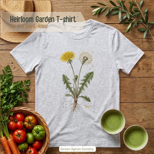 タンポポの植物画 トライブレンドTシャツ