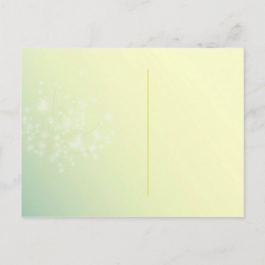 タンポポの歌の結婚式の日付を保存 案内ポストカード (裏面)