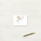 タンポポの猫カラフルが花を飼う ポストイット (デスク上)