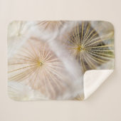 タンポポの白い花 シェルパブランケット (正面(横))