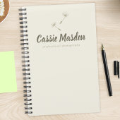 タンポポの種の自然派ボタニカルビジネスロゴ プランナー手帳