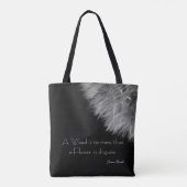 タンポポの種子の頭部の白黒の画像。 トートバッグ (裏面)