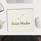 タンポポの種 ルージュ ボタニカル ビジネス ロゴ マウスパッド