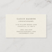 タンポポの種 ルーラル ボタニカル ビジネス ロゴ 名刺 (裏面)