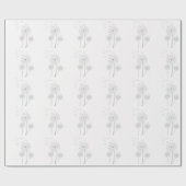 タンポポの純粋でモダンな花の芸術 ラッピングペーパー (フラット)