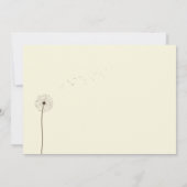 タンポポの結婚式にご招待 招待状 (裏面)