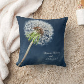 タンポポの花およびやる気を起こさせるな枕 クッション (ブランケット)