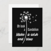 タンポポの花が願い事をし吹て (正面/裏面)