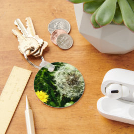 タンポポの花と種頭 キーホルダー