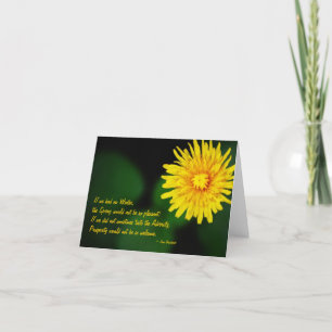 タンポポの花のアンBradstreetの引用文のメッセージカード シーズンカード