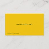 タンポポの花の名刺 名刺 (裏面)