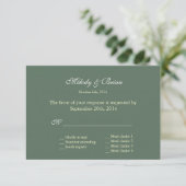 タンポポの花の結婚式RSVP 出欠カード (スタンド正面)