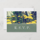 タンポポの花の結婚式RSVP 出欠カード (裏面)