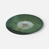 タンポポの花の綿毛の星明かりの空の芸術 ペーパープレート (アングル)