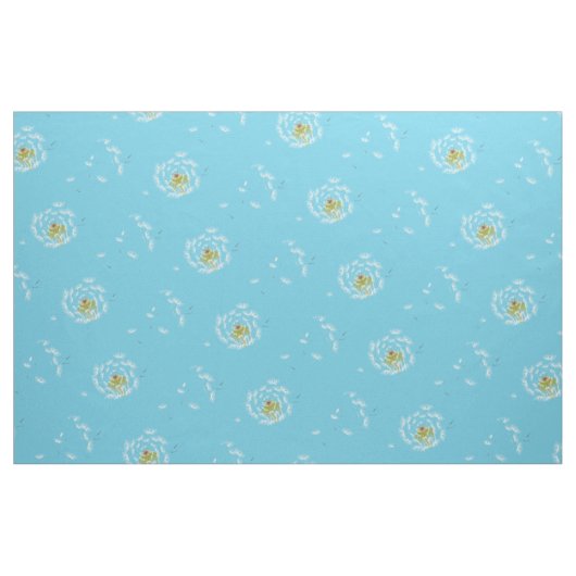 タンポポの花の花柄 ファブリック (ファットクウォーター)