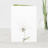 タンポポの花の誕生日 カード (裏面)