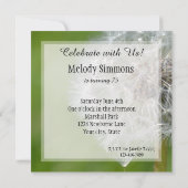 タンポポの花の誕生日 招待状 (裏面)