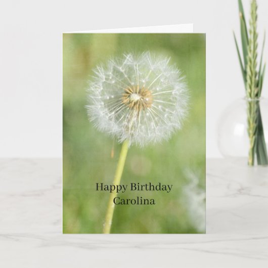 タンポポの花の誕生日(私の撮影) カード (正面)