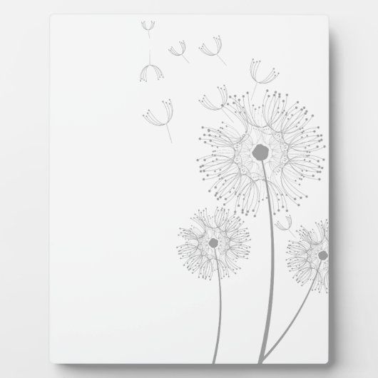 タンポポの花+つる性植物+ロマンティックな結婚式+披露宴 フォトプラーク (正面)