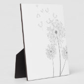 タンポポの花+つる性植物+ロマンティックな結婚式+披露宴 フォトプラーク (側面)