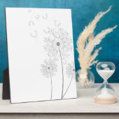タンポポの花+つる性植物+ロマンティックな結婚式+披露宴 フォトプラーク (側面)