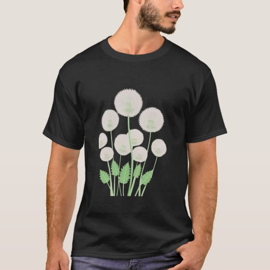 タンポポの花 雑草 植栽 ガーデナー 草原  Tシャツ (正面)