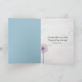 タンポポの苗を持つ女の子 カード (内部)