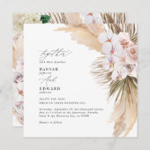 タンポポの草のヤシの葉の蘭の素朴モダンな (正面/裏面)