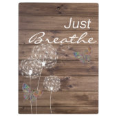 タンポポの蝶の木を吸う クリップボード (裏面)