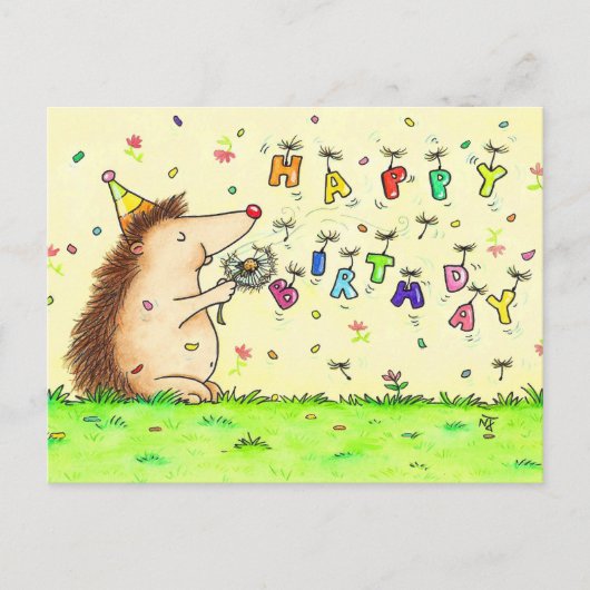 タンポポの誕生日 ポストカード (正面)