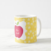 タンポポの赤いAppleの先生 コーヒーマグカップ (正面右)