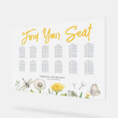 タンポポの野結婚花の座席の曇り アクリルサイン (傾斜)