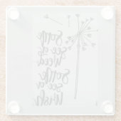 タンポポの霊感 ガラスコースター (裏面)