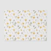 タンポポの黄色と白の花 誕生日 薄葉紙 (正面)