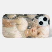 タンポポのiPhone 15ケースを持つ女の子 Case-Mate iPhoneケース (裏面 (横))