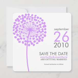 タンポポのSave the Date アナウンスメント 招待状