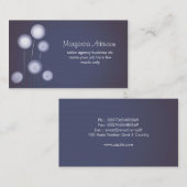 タンポポはモダンで青い名刺活気付きます 名刺 (正面/裏面)